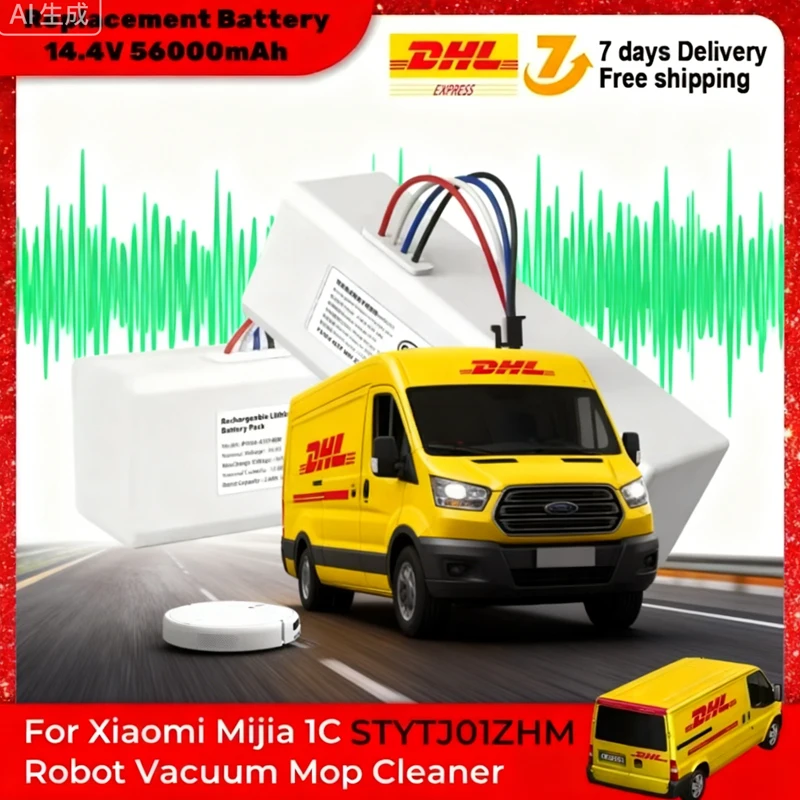 New 14.4V 5600Mah P1904-4S2P-MM Battery For Xiaomi Mijia 1C STYTJ01ZHM Robot Vacuum Mop Cleaner Accessories Parts original