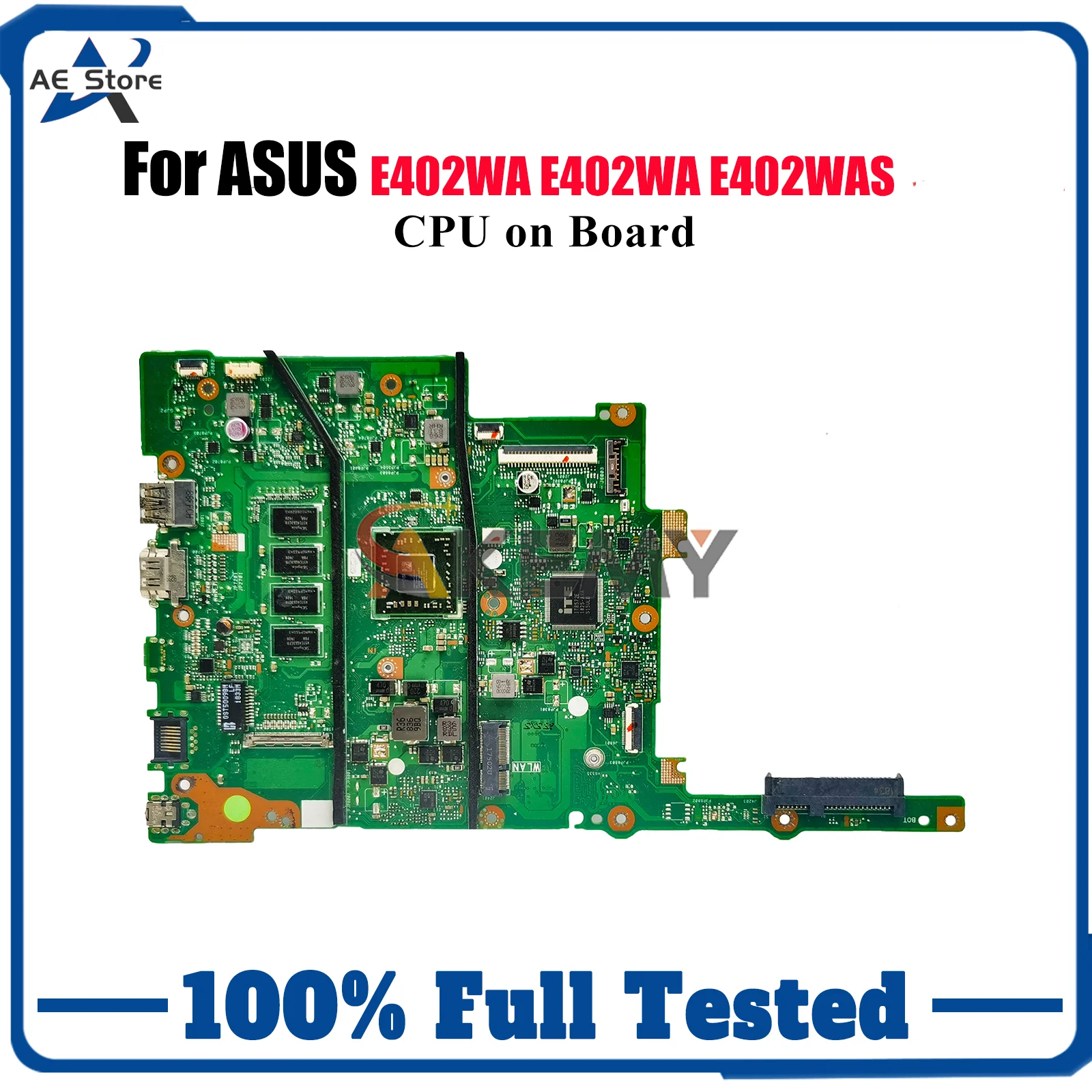 

E402WA Laptop Motherboard For ASUS EeeBook E402WA E402W E402WAS Notebook Mainboard With CPU 100% tests OK fast shipping stk
