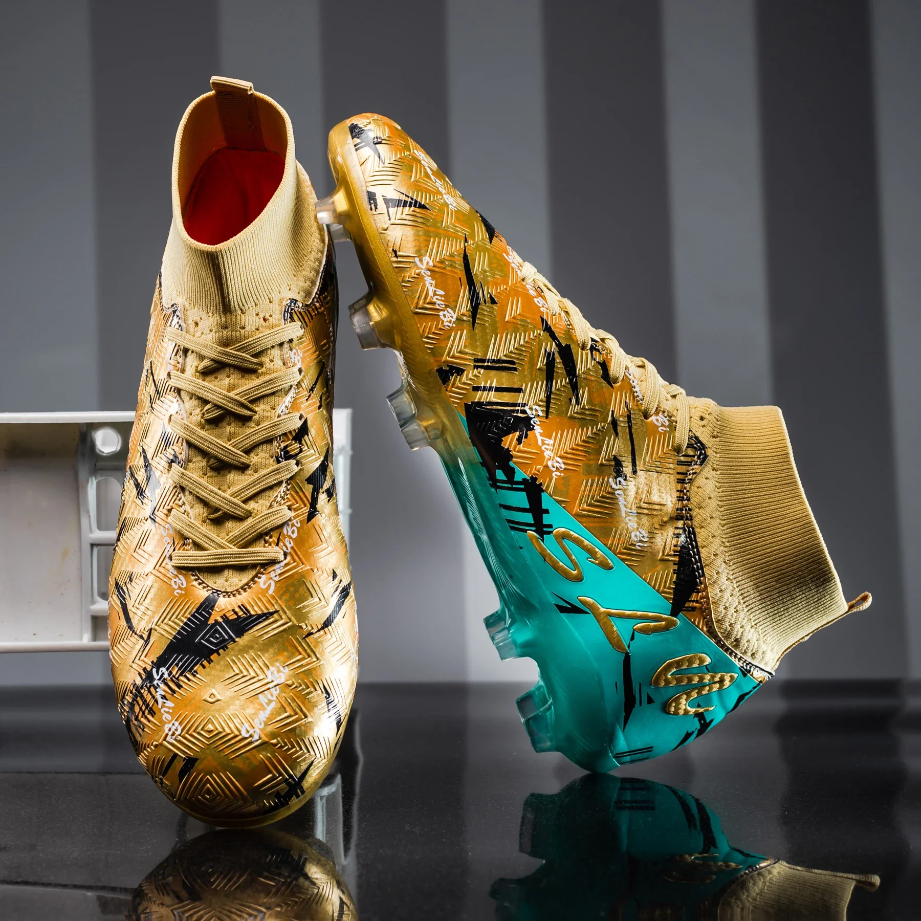 Botas de Fútbol de Caña Alta para Hombre, Zapatos de Fútbol Profesionales, Tacos para Campo, Zapatillas Deportivas para Adolescentes, Entrenamiento de Fútbol 2026