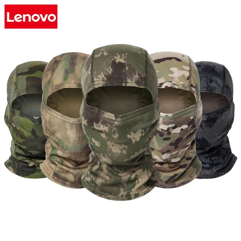 

Lenovo Camouflage Cap Outdoor Sunscreen Breathable Full Face Mask Bicycle Motorcycle Helmet Inner Cap Men Women Cycling Mask