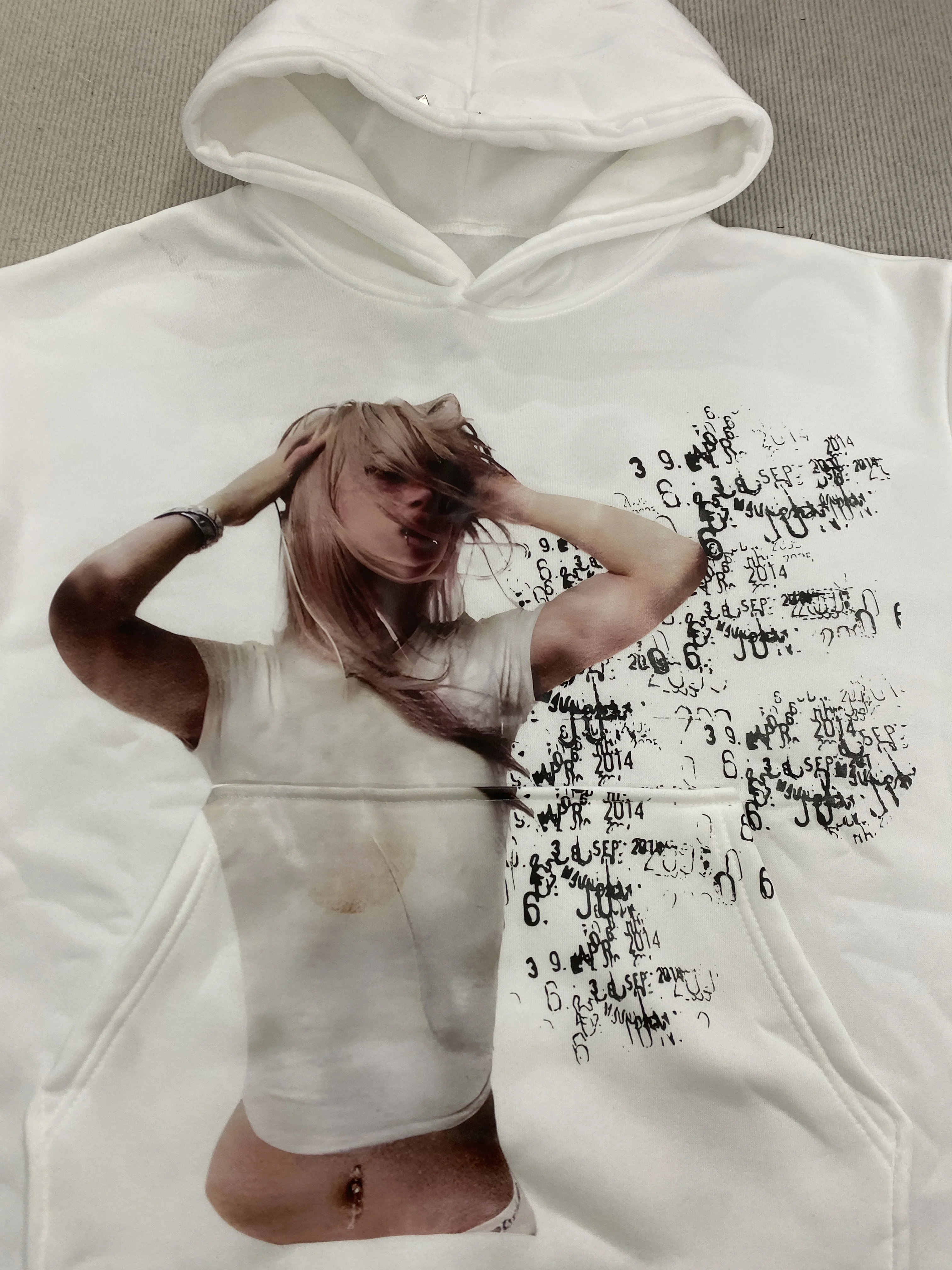 

Printed long sleeved unisex high street fashion brand casual long sleeved sportswear Y2K willow nail decoration hoodie