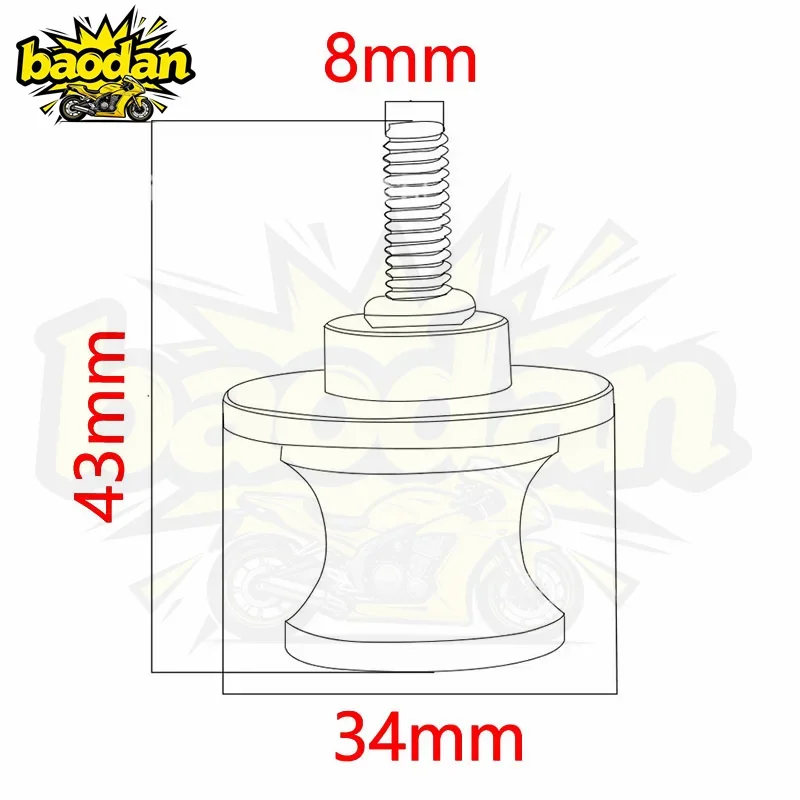 For SV650 SV650S SV650x SV 650 1999-2018 2020 2021 2022 Motorcycle M8 Rear Swing Arm Stand Screws Swingarm Spools Slider
