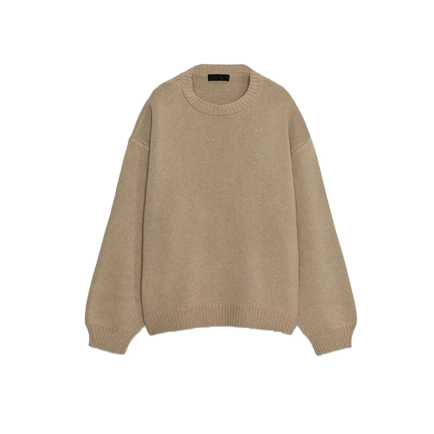 خريف جديد وصول المرأة كسول Sle طويل Sve جولة Ne فضفاض إبرة مسطحة محبوك سترة مزخرفة طبقة ألياف البوليستر