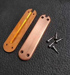 1 Pair Copper Knife Handle Scales For 58mm multifunctional SAK Modify DIY Accessories
