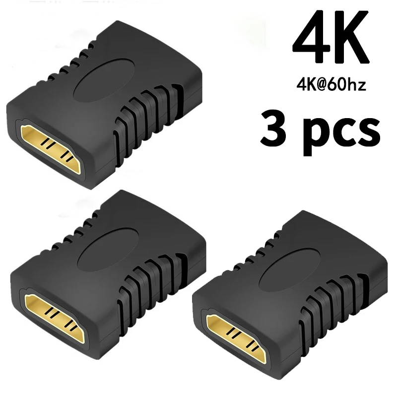 8K HD 2.1 Female to Female Adapter Extender for PS4 PS3 Gaming Monitor Low Latency 4K 120Hz HDR Support TV PC Laptop