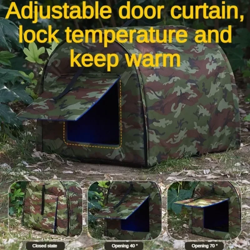 Oxford Cloth Cat Shelter Outdoor Kennel Cat Tent Enclosed Waterproof and Collapse-proof Keep Warm Pet Products Supplies