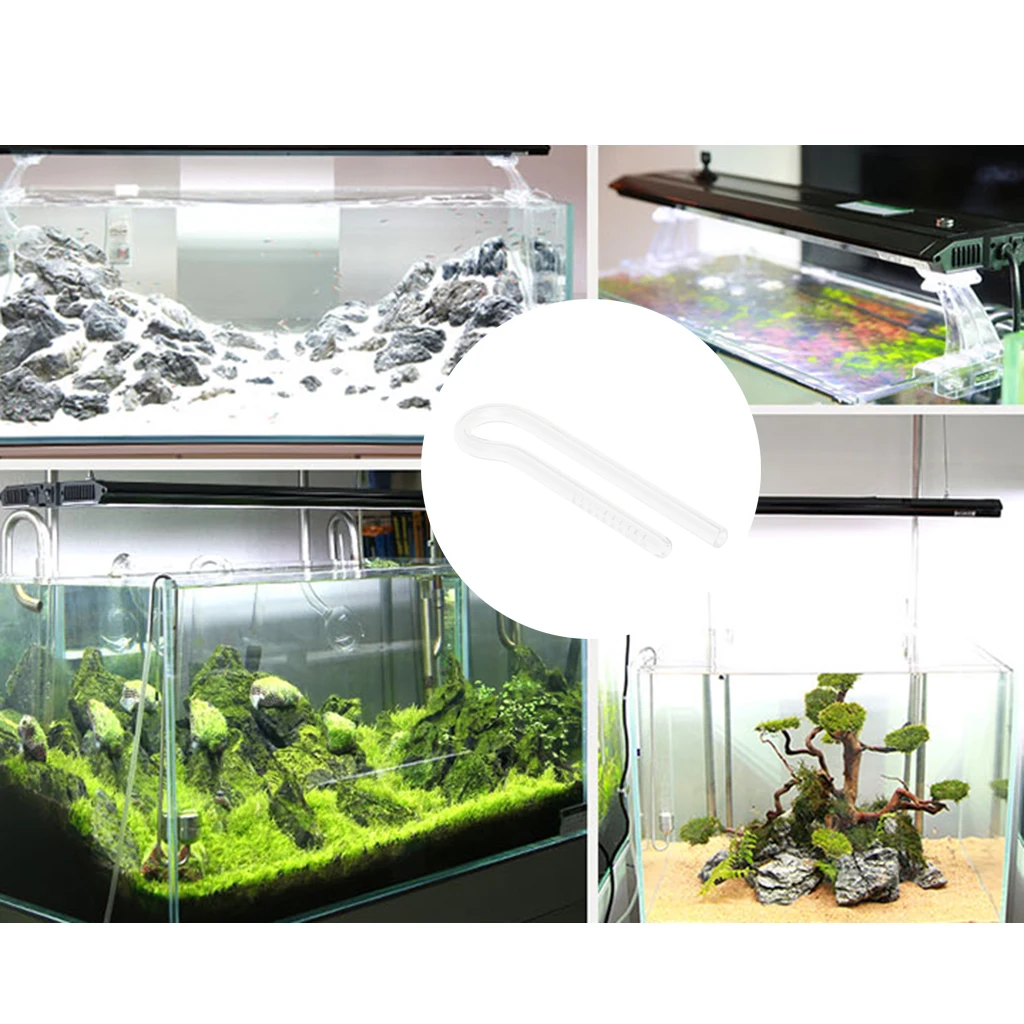 Glass Violet Pipe Lily Pipe Inlet Hose for Aquarium Canister Filter Media and Fish Tank Water Circulation