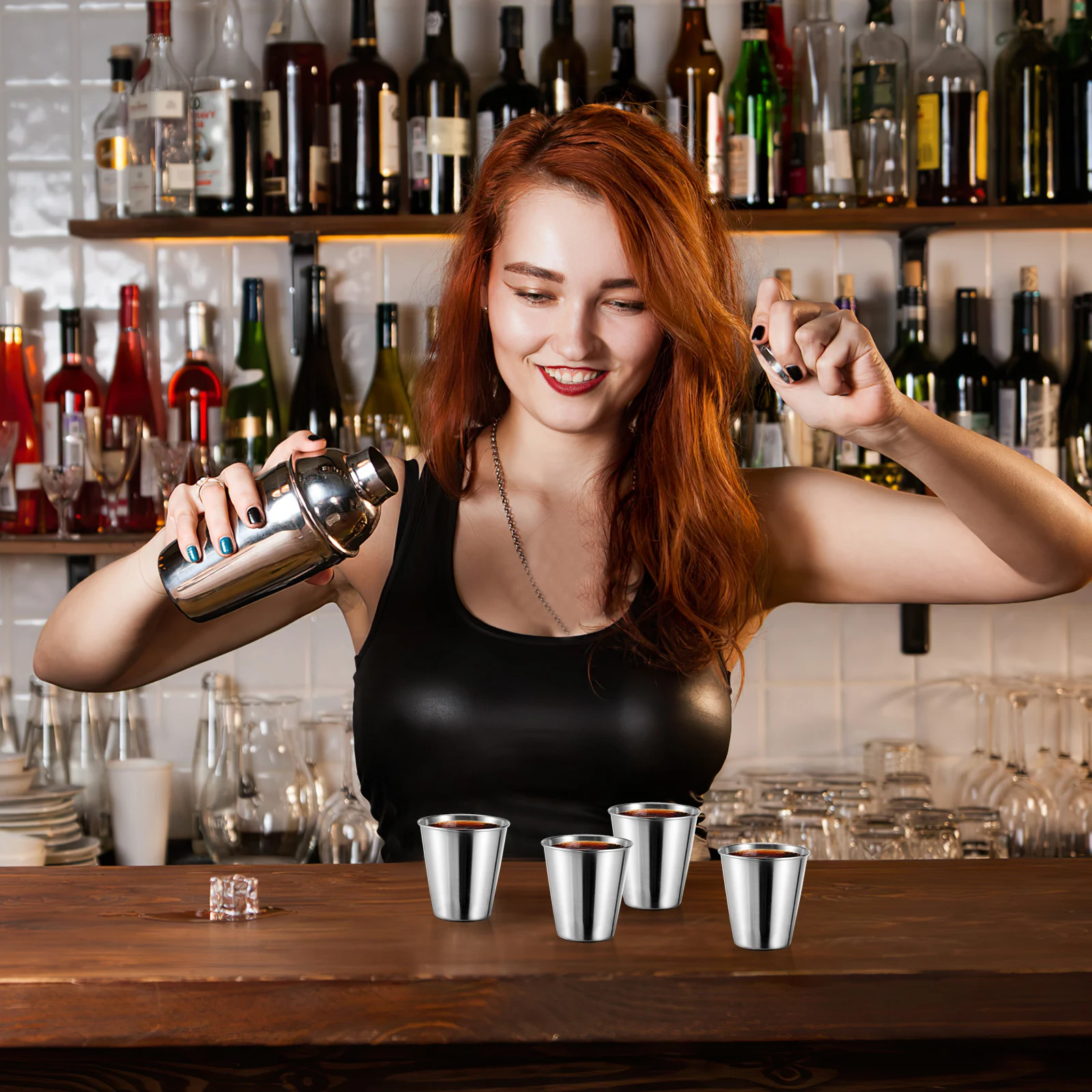 

12pcs Stainless Steel Wine Cup 70Ml Reusable Shot Glass For Whisky Vodka Coffee Juice Portable Spirit Tumbler Bar Kitchen Home