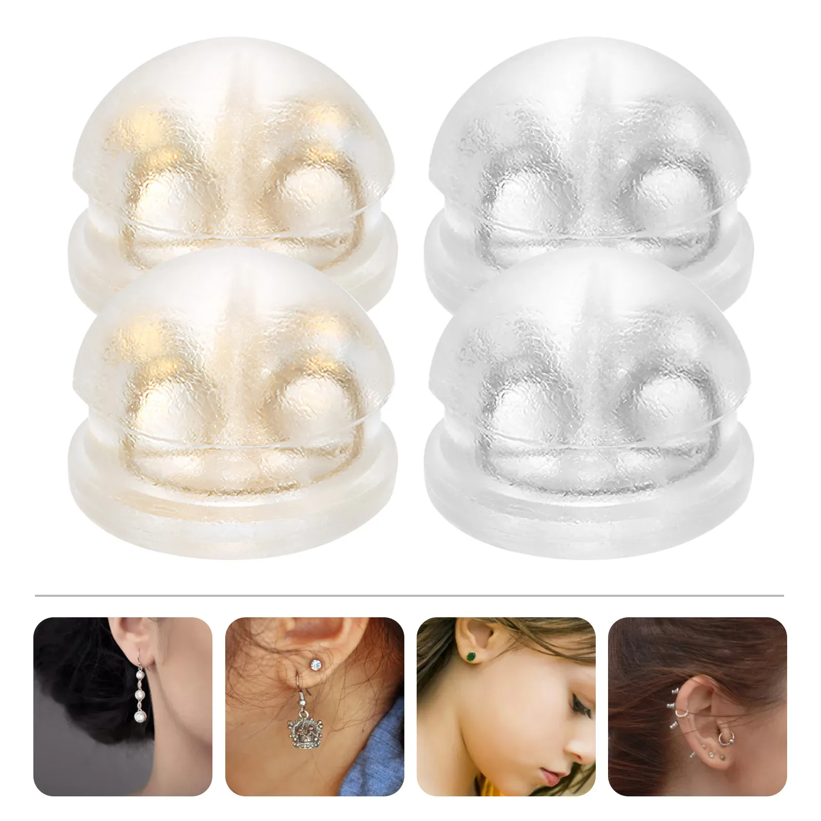 32Pcs High Strength Wear Resistant Silicone Earring Backs Screw on Locking Earring Backs for Droopy Heavy Studs Comfort Wear