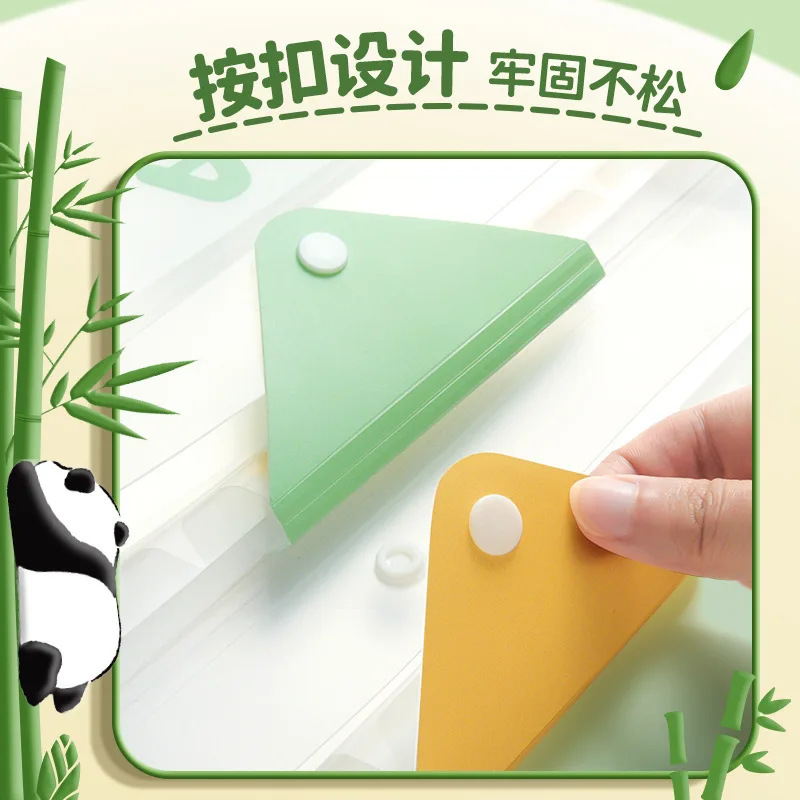 Fashion 12 Pockets Expanding File Bag Large Capacity Classified Portfolio Cartoon Panda PP A4 File Folder School Office