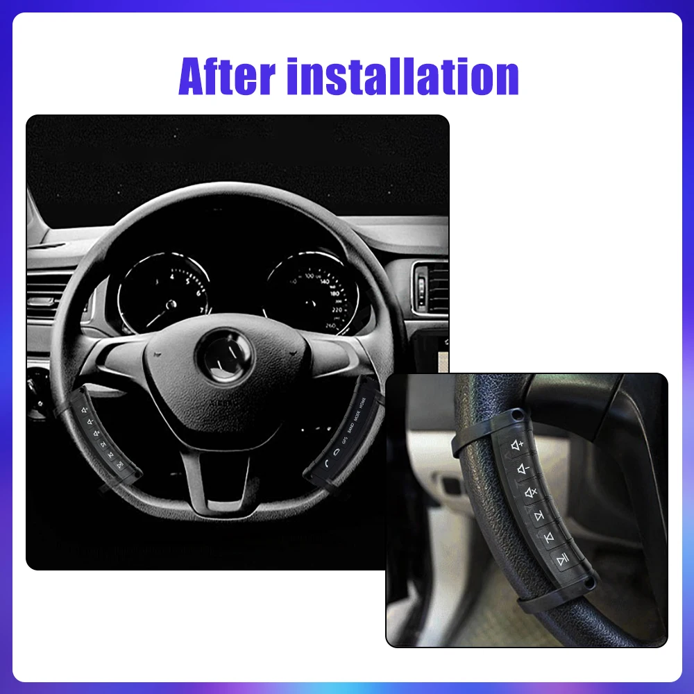 Universal Wireless Steering Wheel Remote Control Multi-function Button Remote Bluetooth for Car Radio DVD GPS