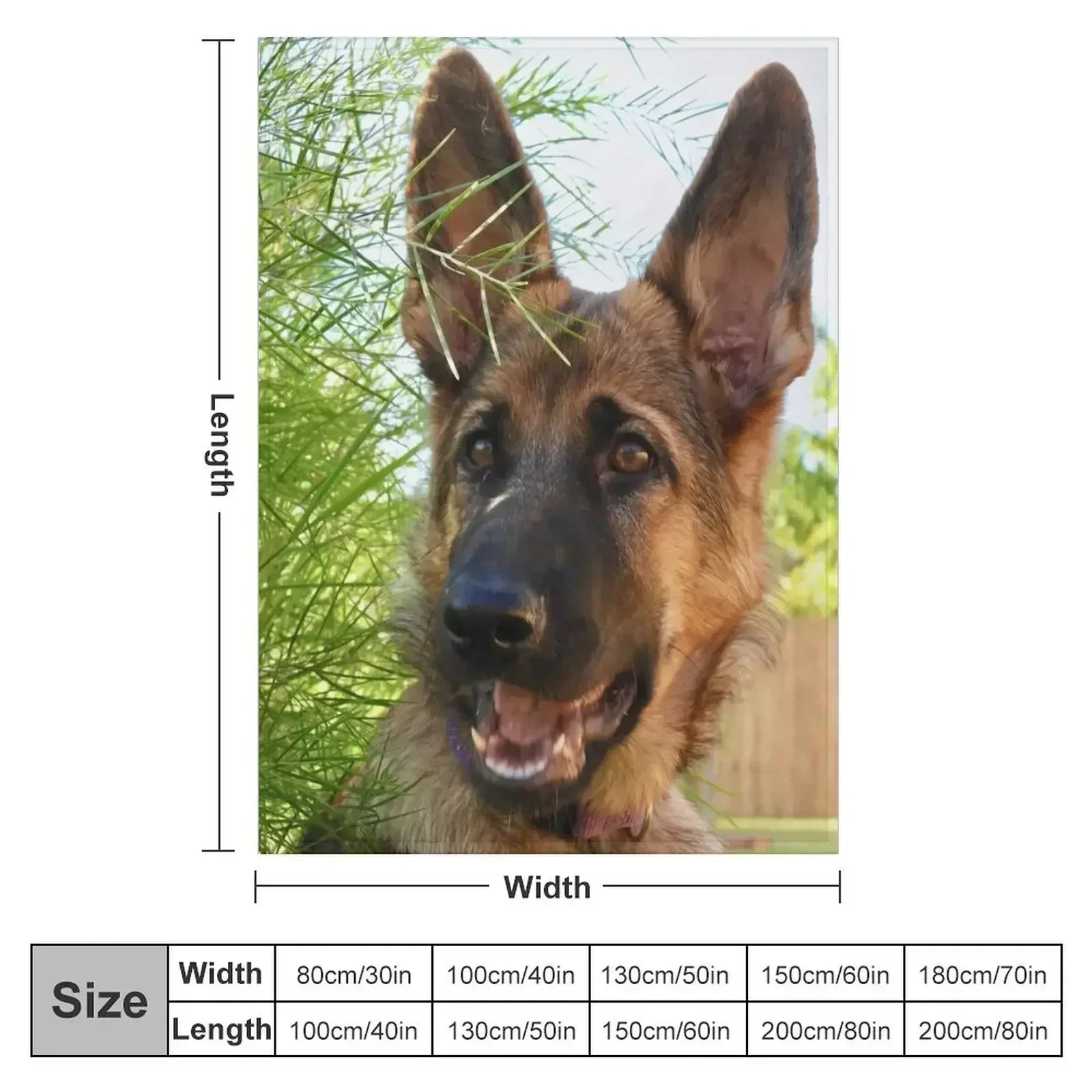 German Shepherd Service Dog Throw Blanket Soft Softest christmas gifts Shaggy Comforter Soft Plush Plaid Blankets
