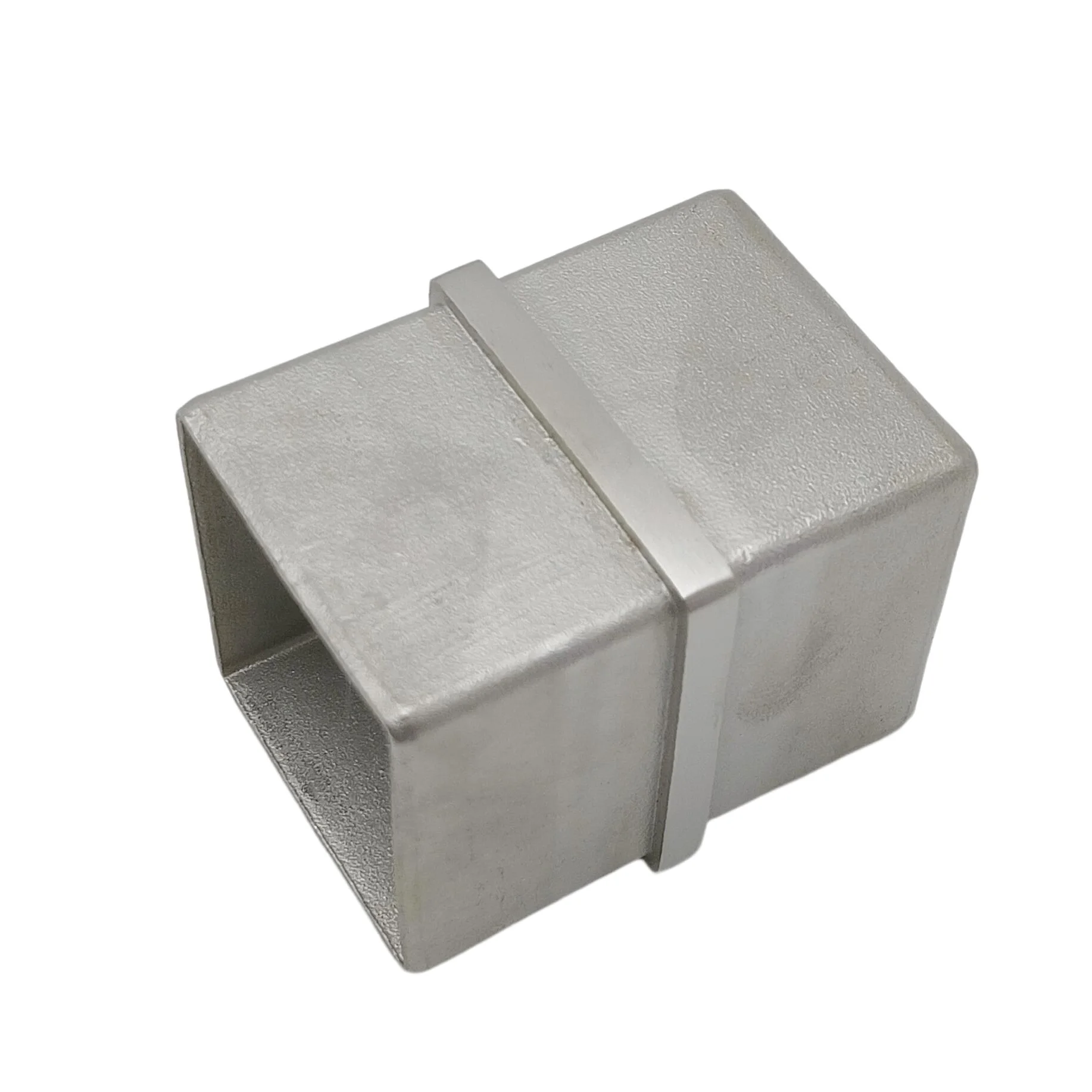 50.8mm Satin Polished Square Tube Connector 316 Stainless Steel Square Handrail Fitting