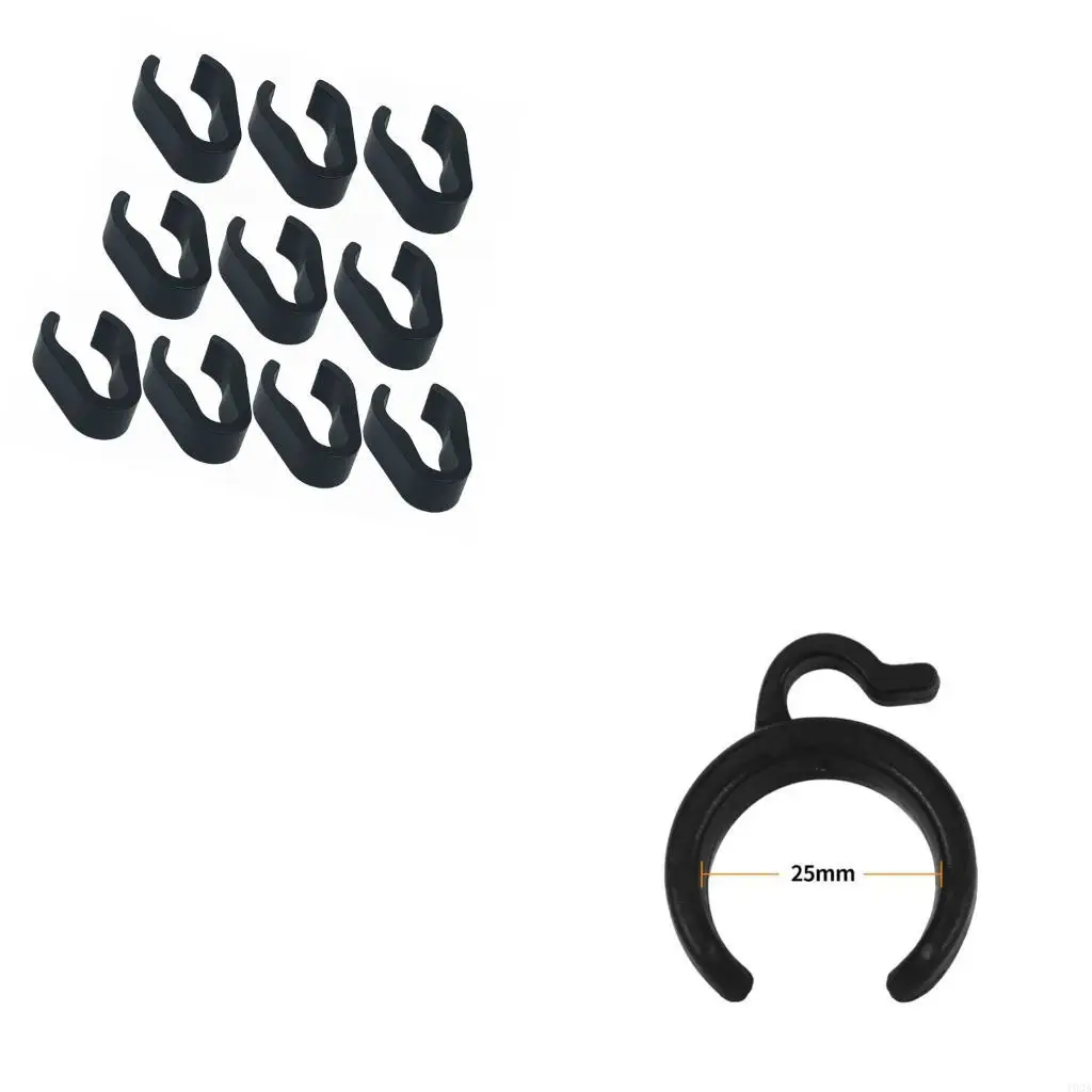 193A Sound Connection Cable Holders Clamp Pack of 10pcs Cord Clip for 15mm 20mm 25mm Round Tubes Expansion