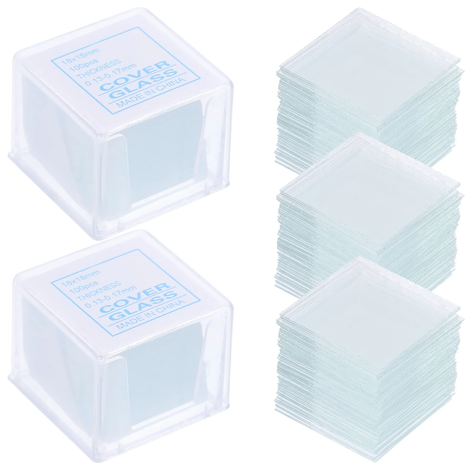 500 Pcs Microscope Slide Clear Glasses Slides Cover Slips Square Coverslip