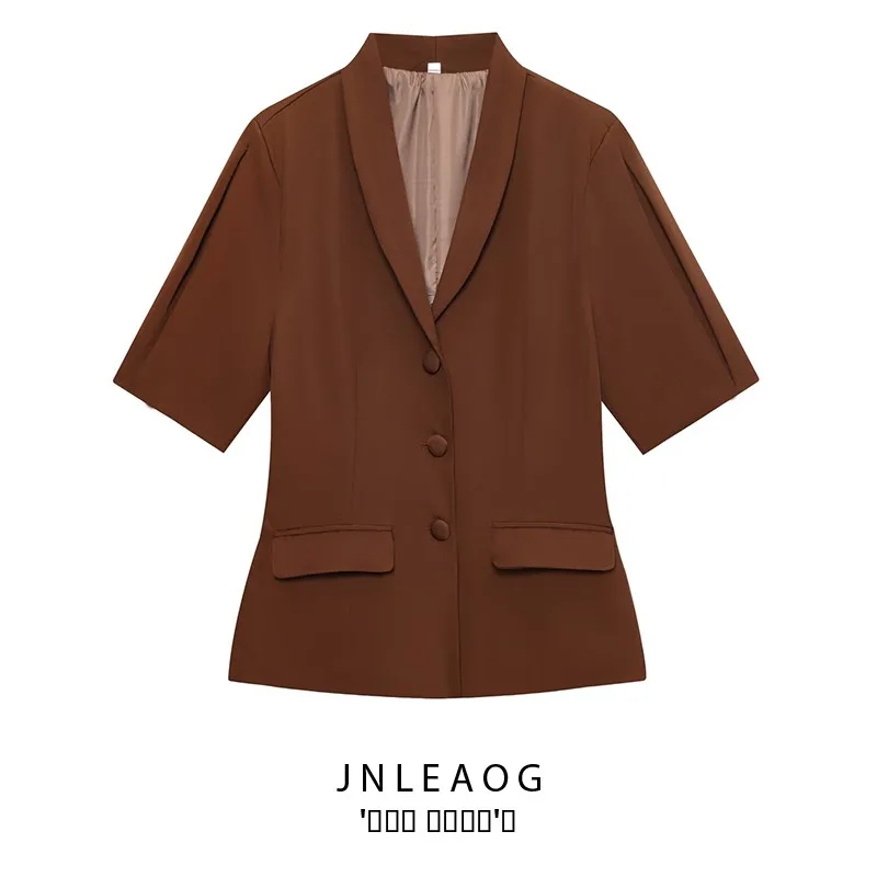 

Faionable Women's ort Sve Waist-Cinching Top JNLEAOG Autumn New Sle Suit-Sle Design Busin Casual Polyester