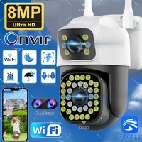 8MP Dual Lens IP Camera  Wifi Surveillance Camera PTZ Auto Tracking Security Protection Video ONVIF Security CCTV Camera YOOSEE
