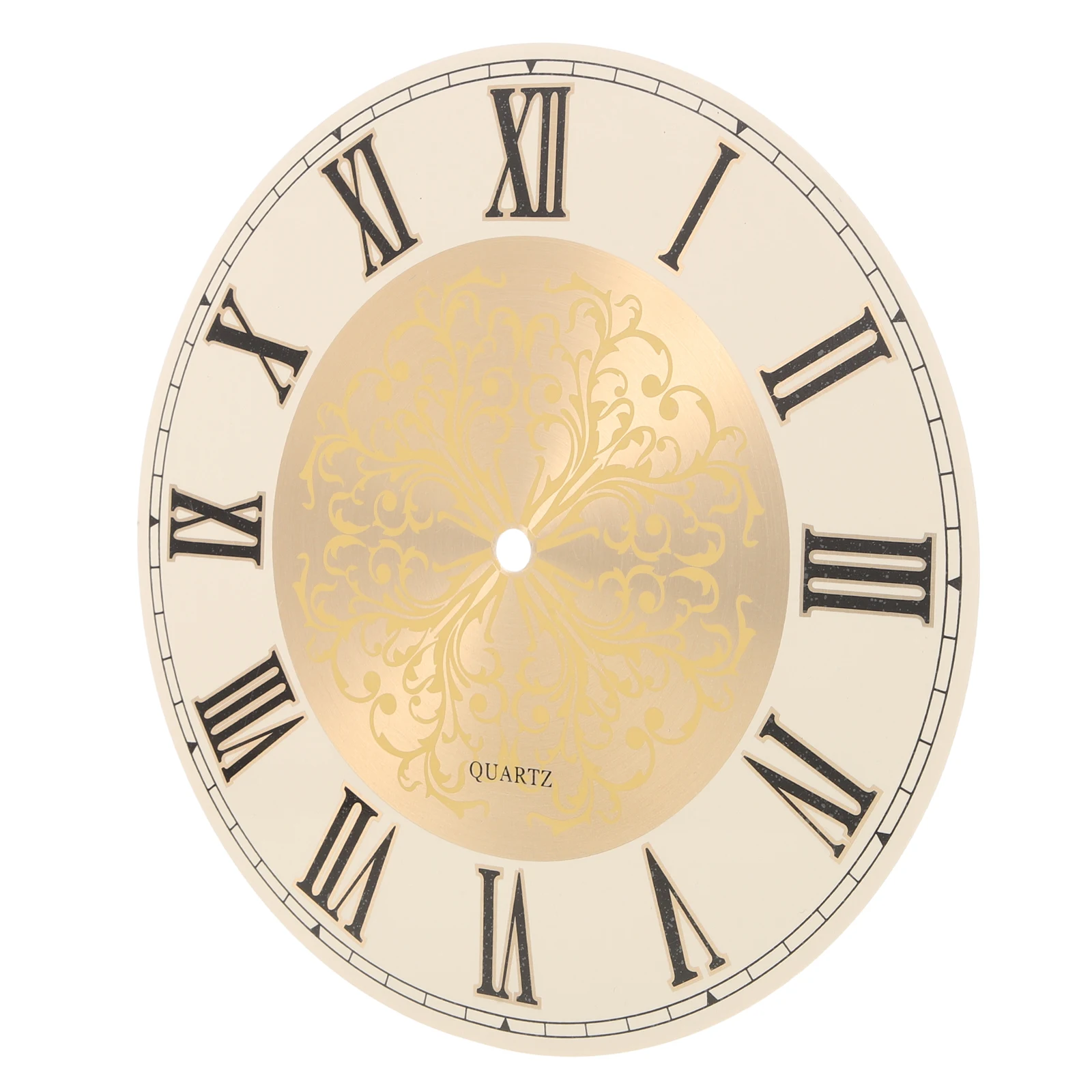 

European Quartz Clock Dial Replacement Round Iron Plate for DIY Wall Clock Kits Mid Size Retro Style Home Decor