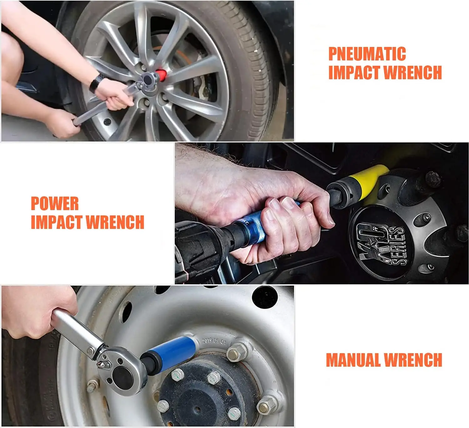 1/2 Zoll Antriebsradschutz Schlagschrauber Dünnwandiger Deep Impact Steckschlüsselsatz Kunststoffhülse Radmutter 17 mm, 19 mm, 21 mm, 22 mm – Detail 11