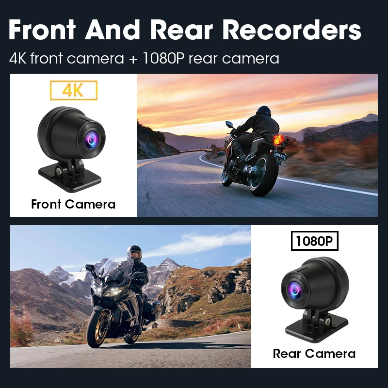 Srnubi 6.25" Portable Digital Motorcycle Dashboard GPS Navigation Display Screen Wireless CarPlay Moto Android Auto TPMS Monitor