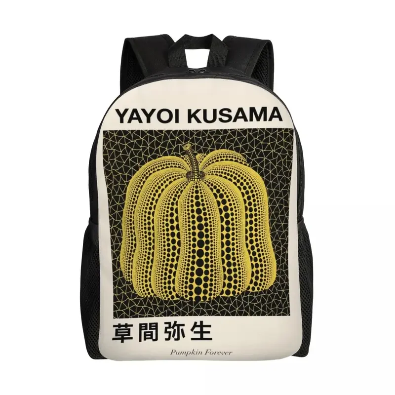 Yayoi Kusama Pumkin Forever mochila de viaje personalizada para hombres y mujeres, bolsa de libros para computadora escolar, arte abstracto, bolsas de día para estudiantes universitarios