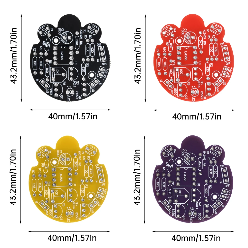 DIY Photoresponsive Firefly Electronics Kit Tail-End Breathing Light Fun Electronics Lötset Geeignet für DIY-Enthusiasten