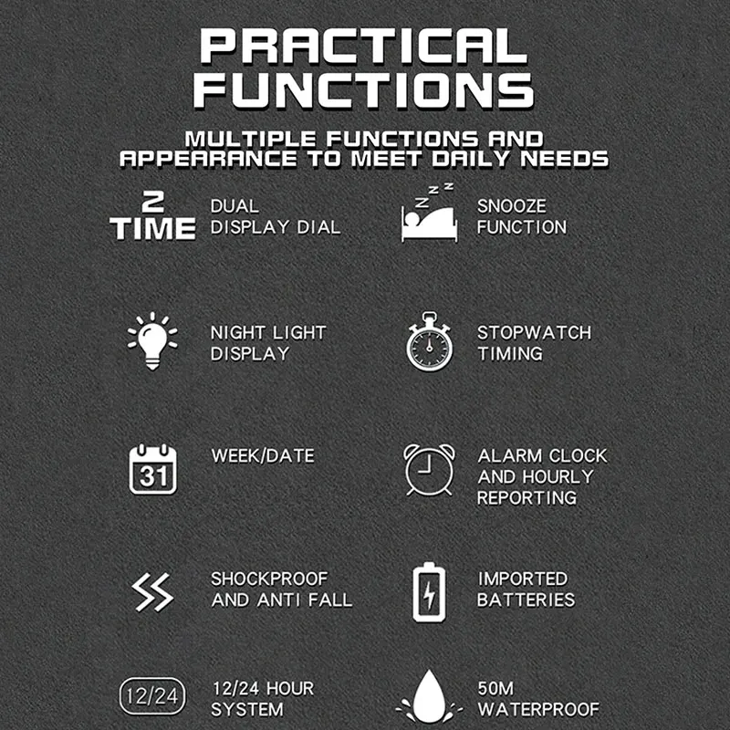 أعلى العلامة التجارية الساعات الرقمية الرياضية LED ساعات المعصم G نمط الرجال ساعة مقاومة للماء ساعة توقيت للرجال هدايا عيد الميلاد الذكور