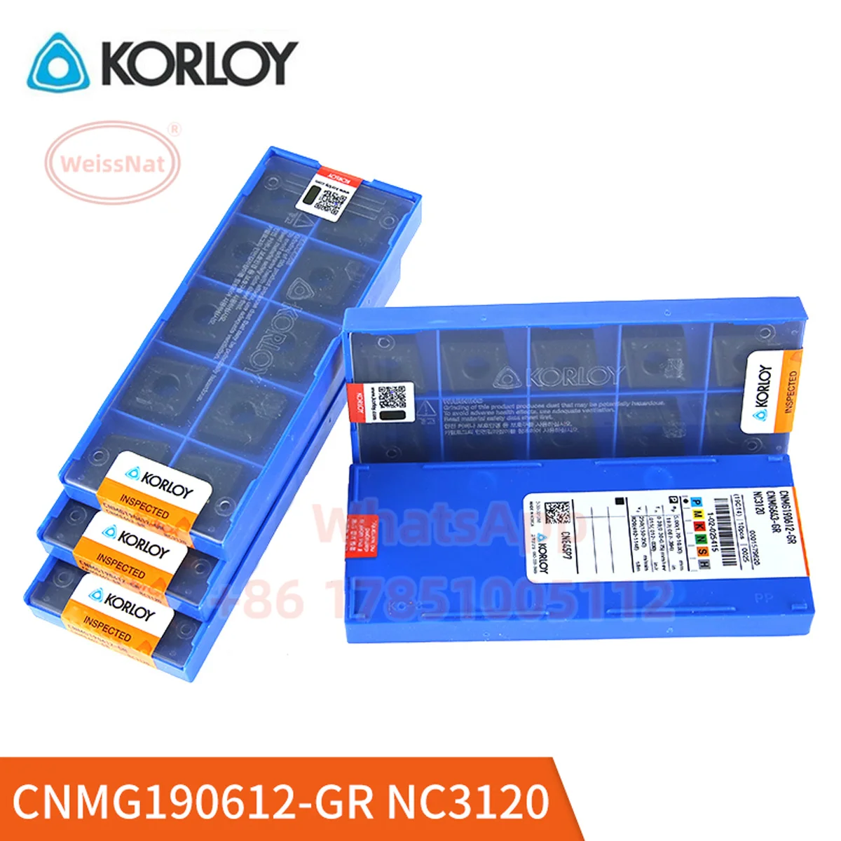 

KORLOY CNMG190608 CNMG190612 CNMG190616 CNMG120408-LP NC3215 NC3030 NC3225 NC6210 NC3120 Carbide Insert CNMG Inserts