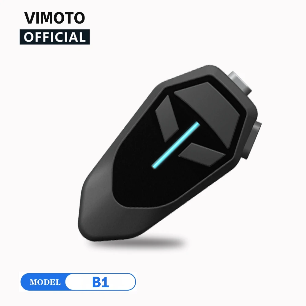 

VIMOTO Bluetooth Motorcycle Headset with Clip Holder, Wireless Stereo Moto Helmet, Music Player, Handsfree Earphone