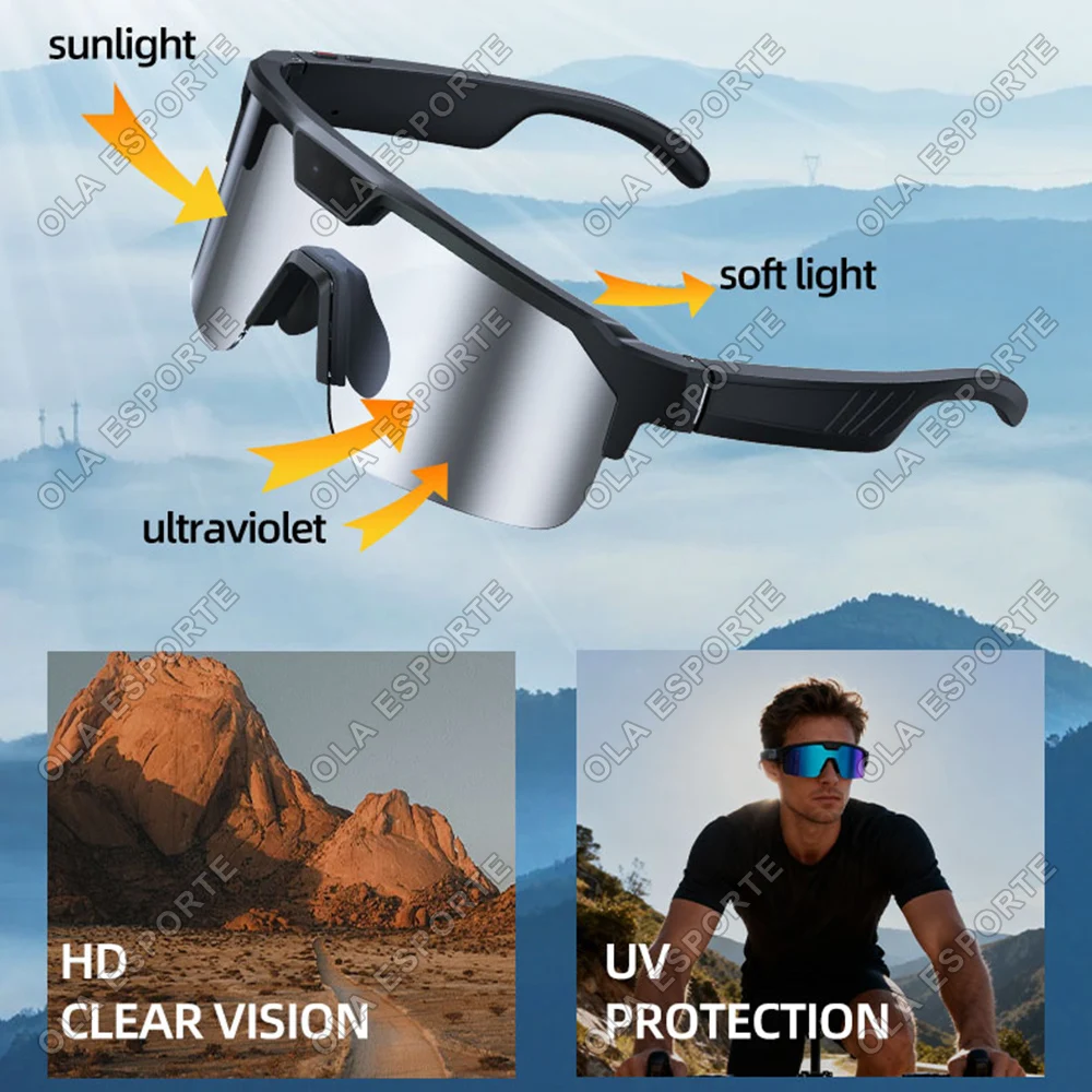 New Ai Intelligent Glasses For Outdoor Cycling Goggles With 800w Camera And High-definition Anti Shake Mini Recording Glasses image 3