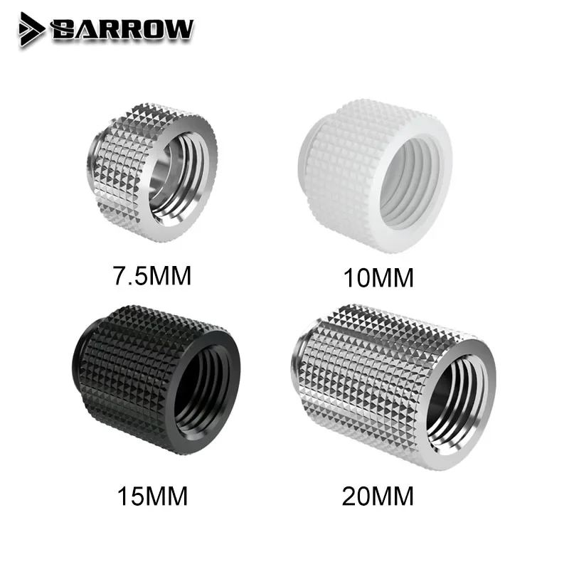 

Barrowch Water Cooling Fittings G1/4 Male To Female Extender 7.5mm/10mm/15mm/20mm FBNYZ-G7.5/FBNYZ-G10/FBNYZ-G15/FBNYZ-G20