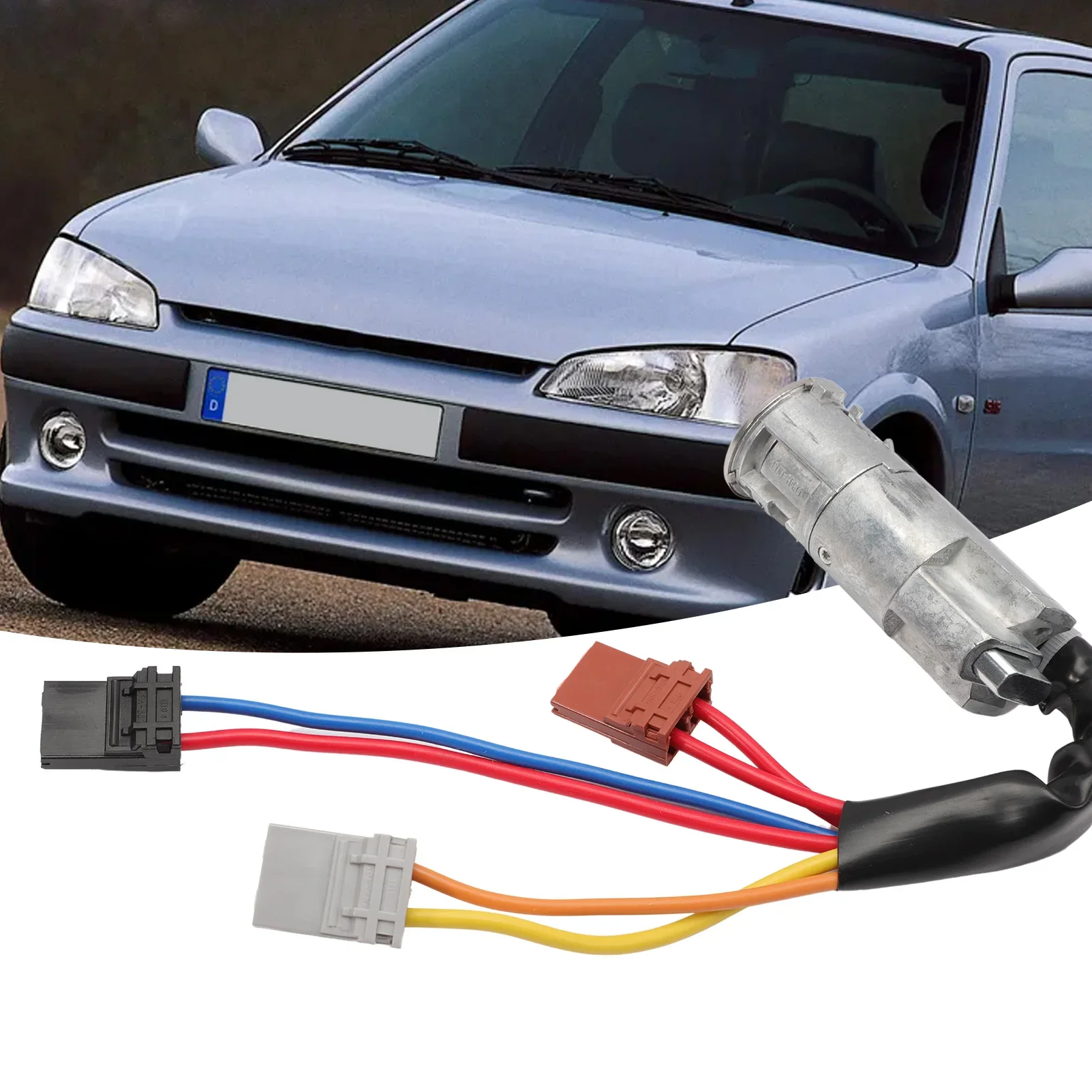 96084980 Innovative Ignition Switch Lock Cylinder Assembly with 2 Keys for PEUGEOT 106 405 1994 4162-92 6P 4162.92 416292