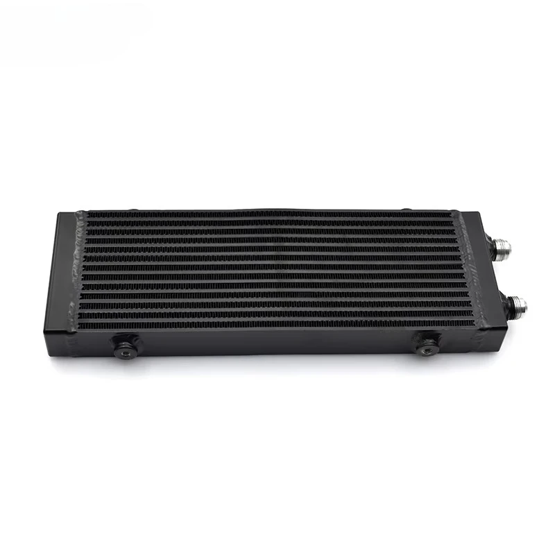 

Universal Car Modification Oil Cooler Plate Dual Pass Side Outlet AN10 Fittings Aluminum Alloy Oil Cooler Car Parts