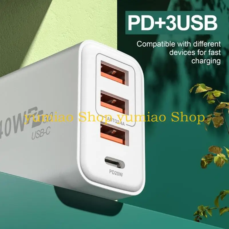587B Charging Station 40W Output 4 Design Phones Accessories