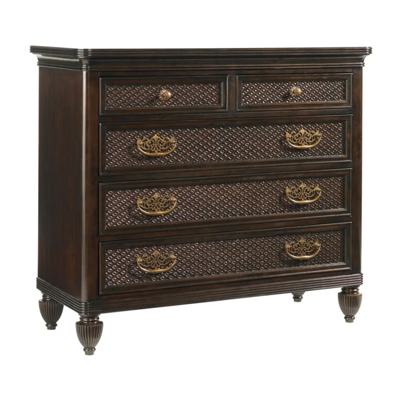 

American country decoration custom walnut color living room dining room storage side cabinet