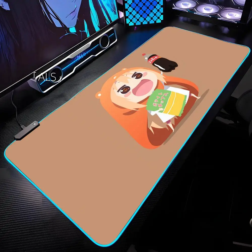 AnimeH-himouto Umaru Chan Mouse Pad RGB Backlit Mouse Pad Laptop Mouse Pad Laptop Gamer Computer Desk Gaming Accessories