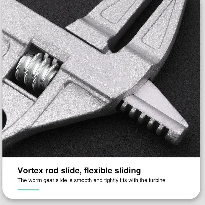 1PC16-68mm Universal Repair Set Bathroom Hand Tools Large Opening Pipe Wrench Nut Key Adjustable Spanner Bathroom Repair Tool