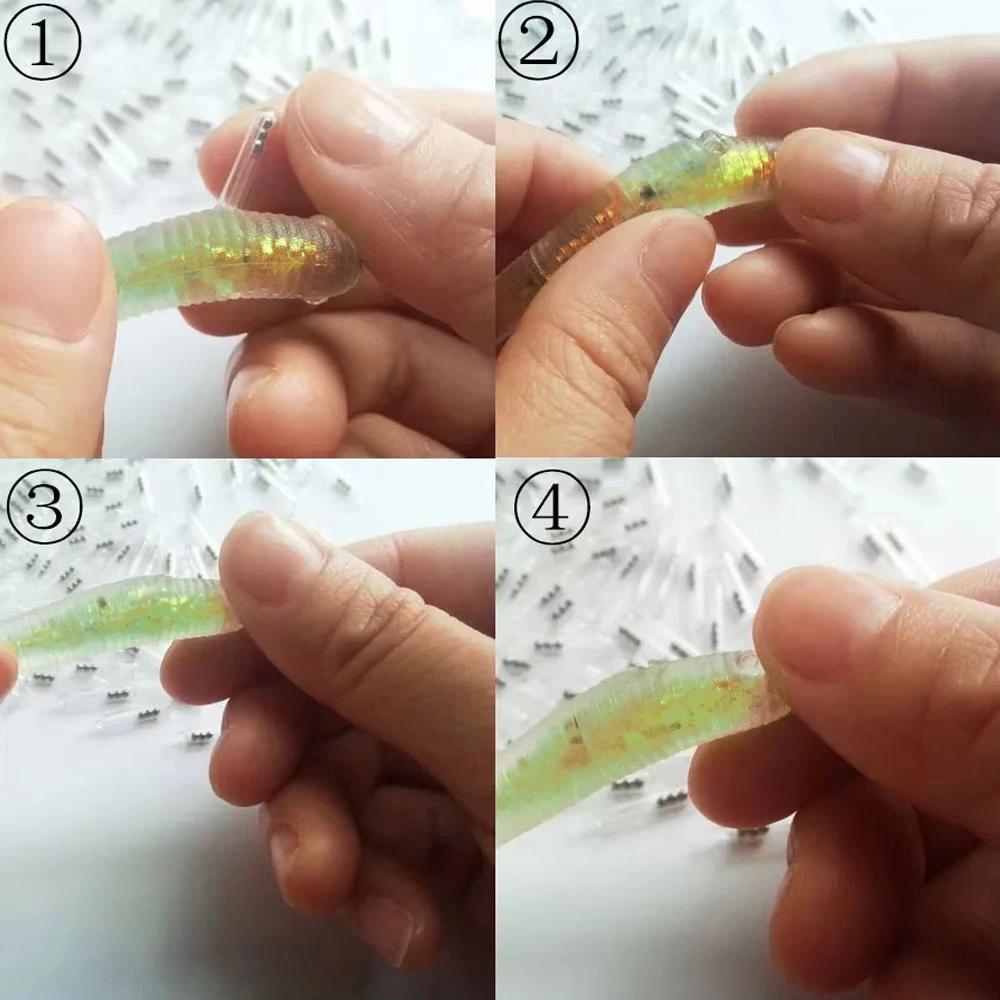 50 Stück/Lot Rasselköder zum Anlocken von Fischen – 3mm/4mm/5mm Edelstahlperlen mit Glashülse, Glas-Maraca-Angelzubehör – Detail 3