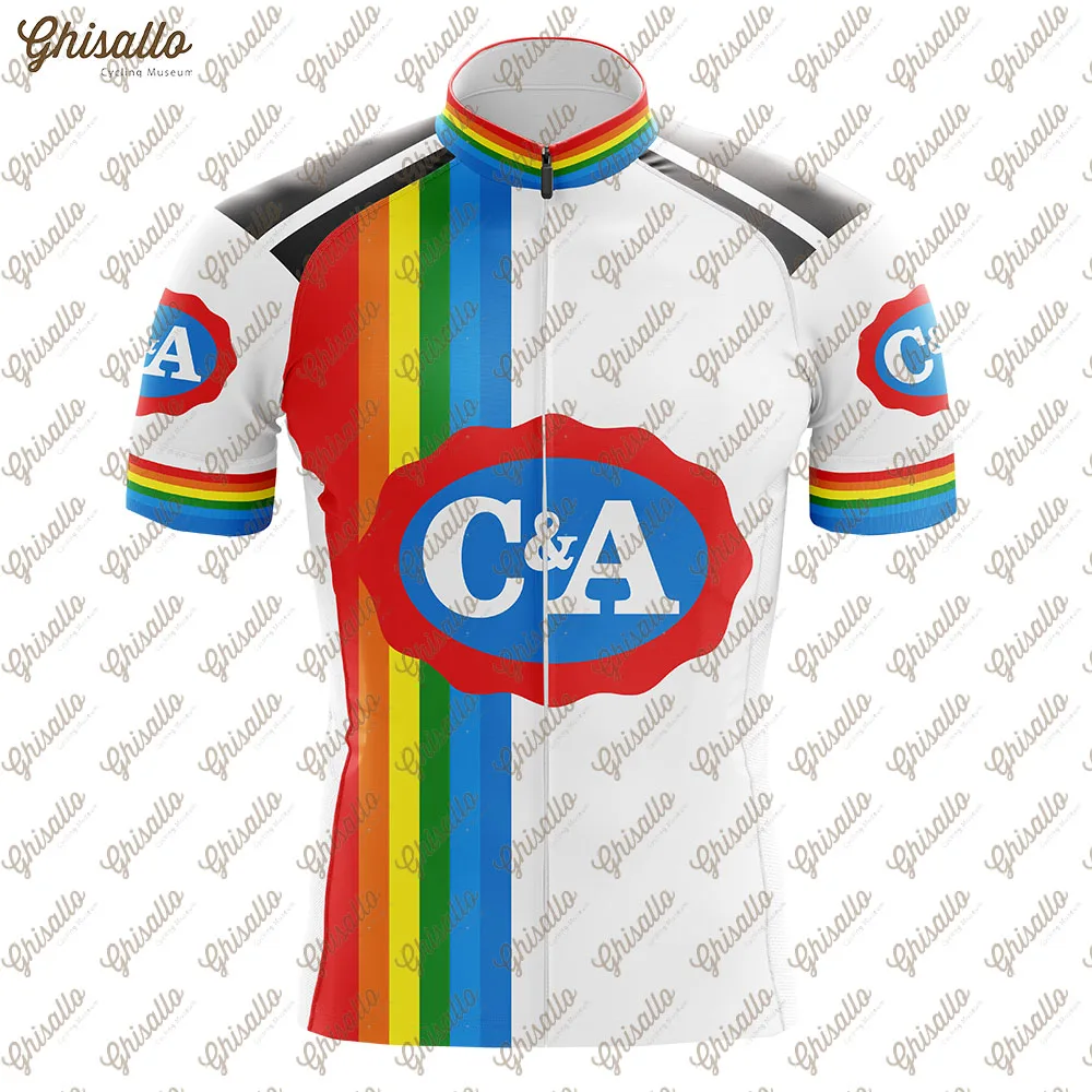 Retro Cycling Jersey for Men, Short Sleeve, Reflective, MTB Maillot, Downhill, Pro Team, Mountain Bicycle Clothing, Summer