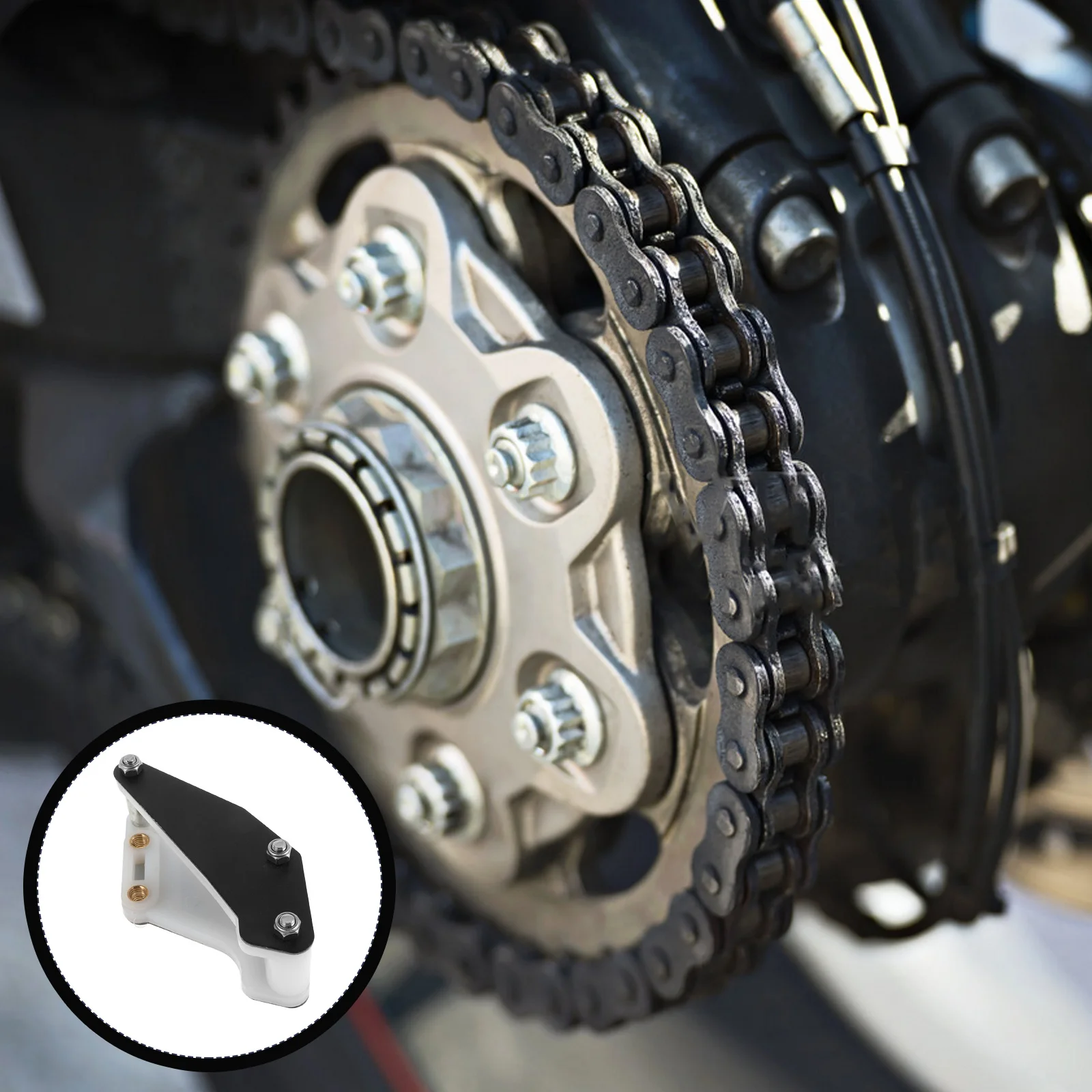 

Motorcycle Chain Tensioner Guide Durable Protection For Atv Compatible With Multiple Models Rear Chain Guard Slider