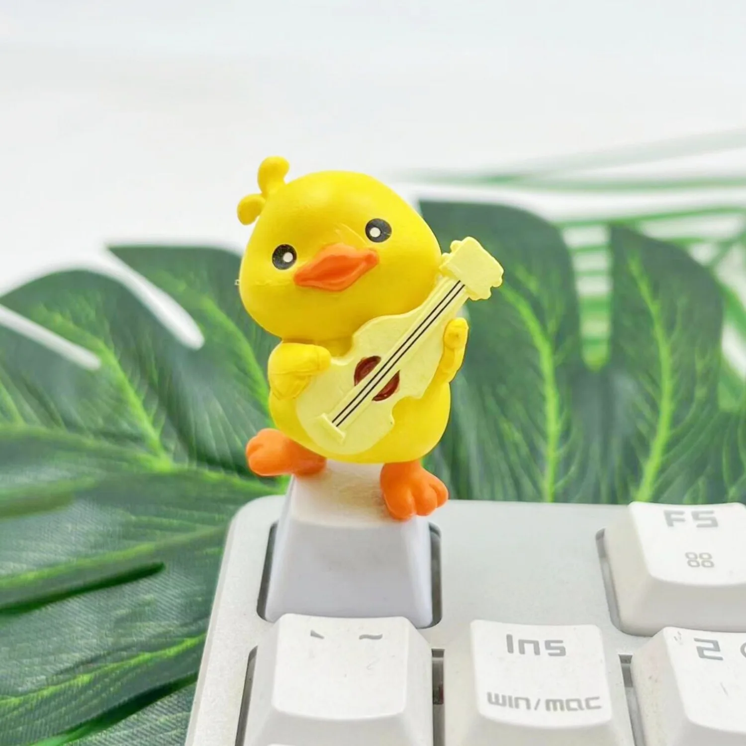 Original Keycap Cute 3D Yellow Duck Keycap Handmade Cross Shaft Key Cap for Mechanical Keyboard  MX Switch Novelty Funny Gift