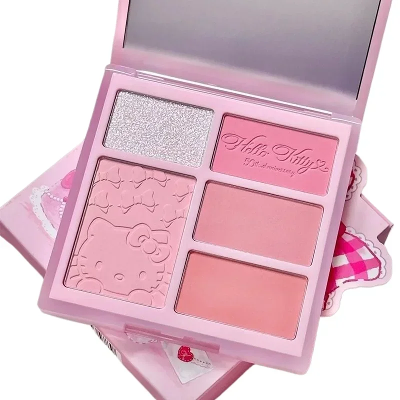 Pinkbear-Palette de fard à barrage pour le visage, maquillage durable, fard à joues, surligneur, correcteur, fard à joues, xion abaissé, 9.5g