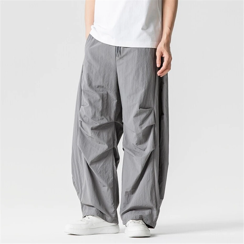 

Japanese Harajuku Pants Men Fashion Casual Straight Pants Solid Color Pants Male Trousers Big Size 5XL