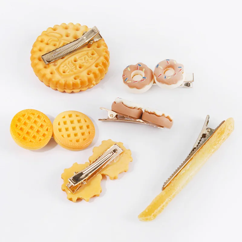 Imitation Vegetables Fruit Food Dumplings Steamed Buns Hair Pins Clips Girls Hairpin Cute Funny Barrette Women Hair Accessories