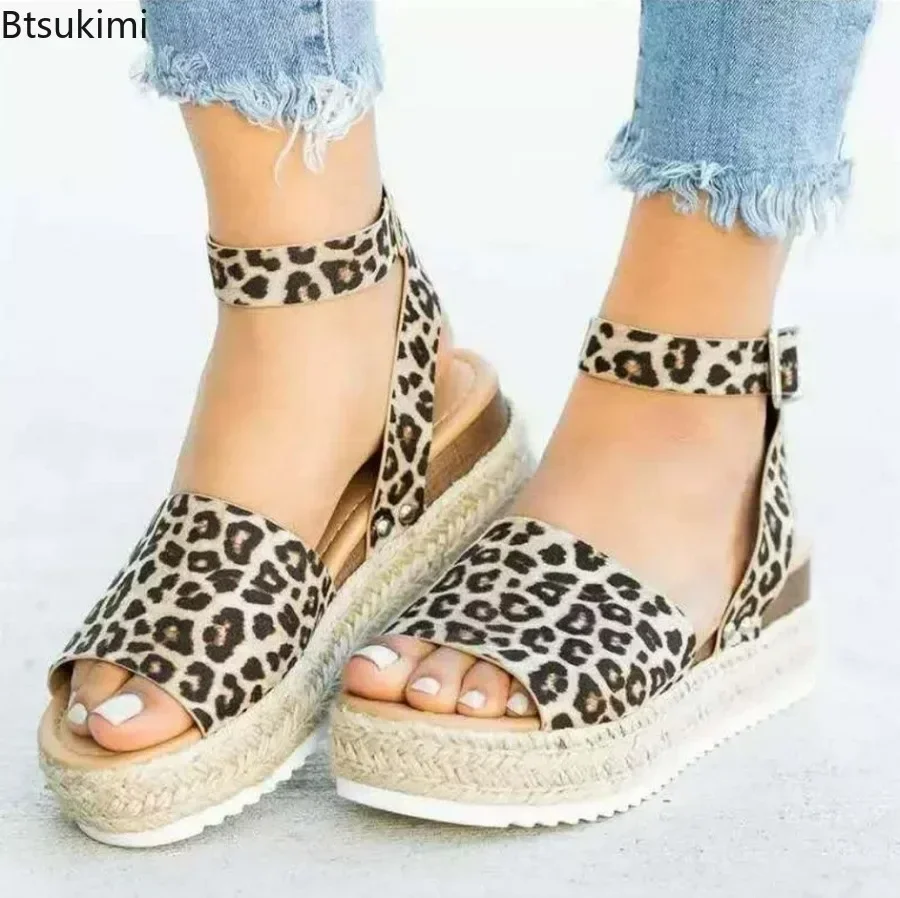 Neue 2025 frauen Sommer Schuhe Mode Hanf Seil Keilabsatz Plattform Fisch Mund Sandalen Weibliche Luxus Alias Mujer Größe 35-43