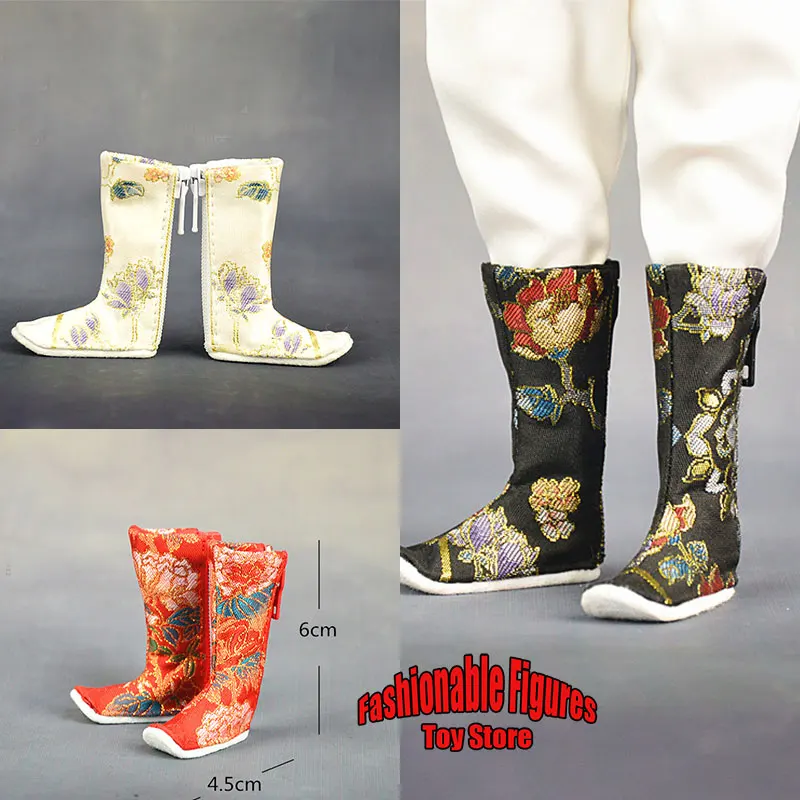 

В наличии 1/6 длинные сапоги с вышитым принтом для женщин-солдат, древняя кукла, туфли с перевернутым носком для 12 дюймов, экшн-фигурка, тело