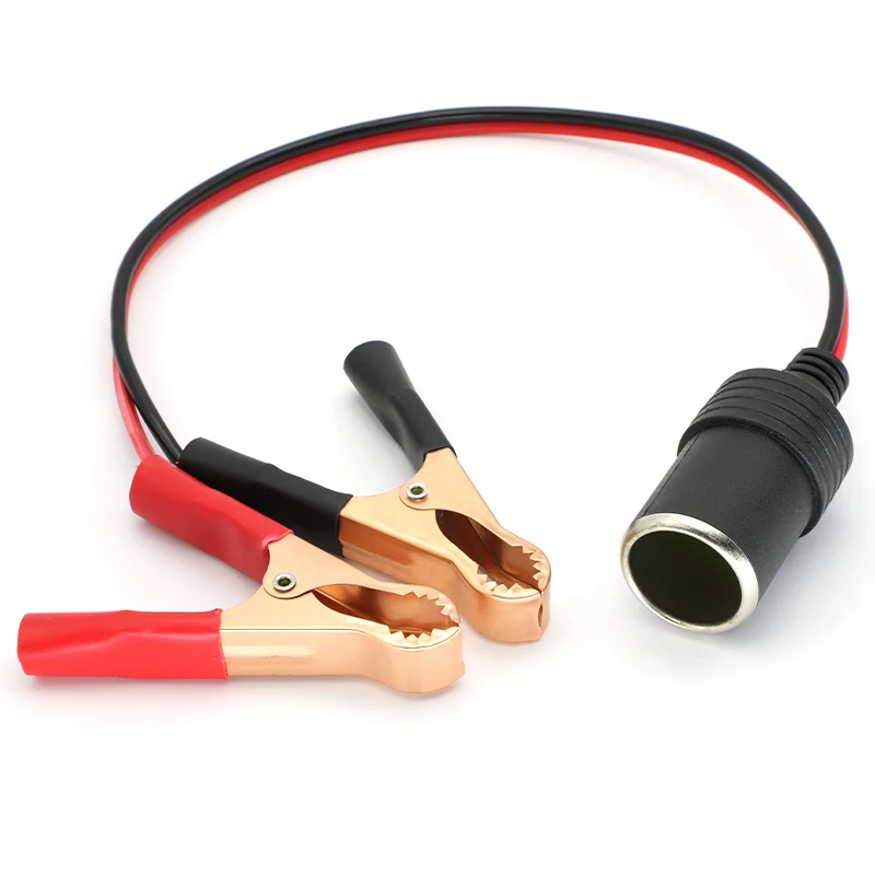 1Pcs 12V Car Accessories 50A Female Batteries Socket Plug Car Battery Terminal Clamp Clip Cigarette Lighter Power Socket Adaptor