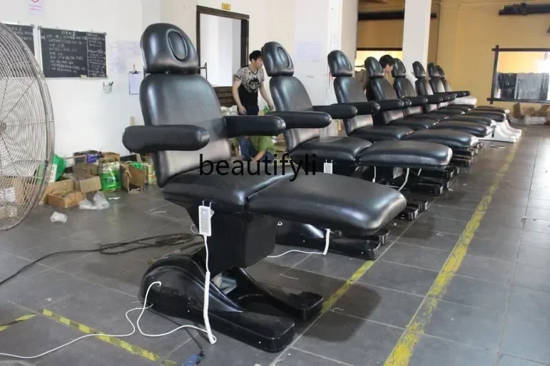 Electric Beauty Bed Body Shaping Tattoo Embroidery Bed Micro-Finishing Multifunctional Elevated Bed Folding Beauty Salon Bed