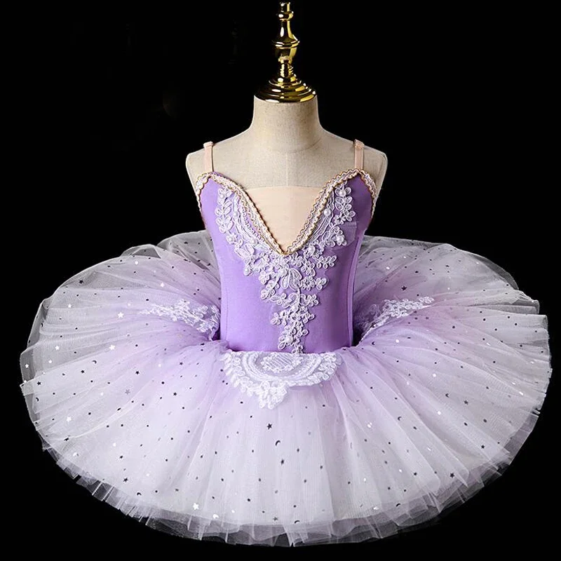 

Kids Ballroom Sequined Ballerina Ballet Tutu Dress Children Swan Lake Dancing Dress Costumes Teen Girls Toddler Ballet Clothes