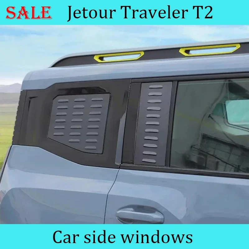 

Fit for JETOUR Traveler T2 2023-2024 Car Side Window Film Modified Rear Window Film Sunshade Glass Flower Sticker Metal Sticker